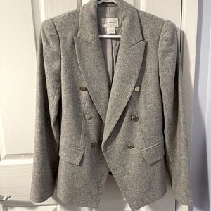 Club Monaco double breasted grey blazer